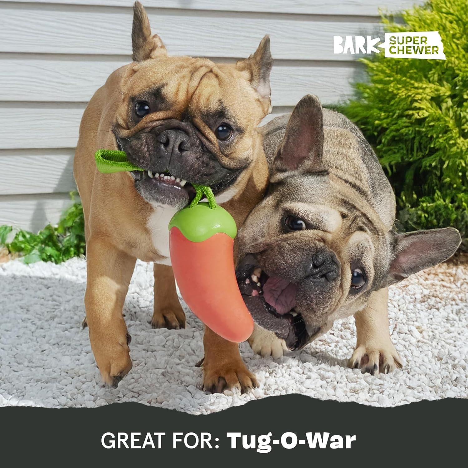 imageBarkbox Super Chewer Tough Dog Chew Toys for Aggressive Chewers Treat Dispensing CometSmallHabanero PupperMedium