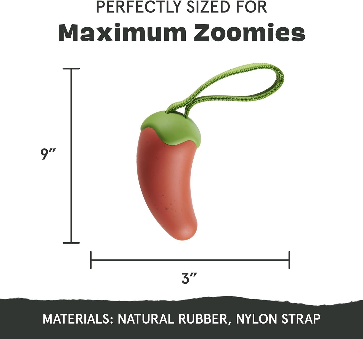 imageBarkbox Super Chewer Tough Dog Chew Toys for Aggressive Chewers Treat Dispensing CometSmallHabanero PupperMedium