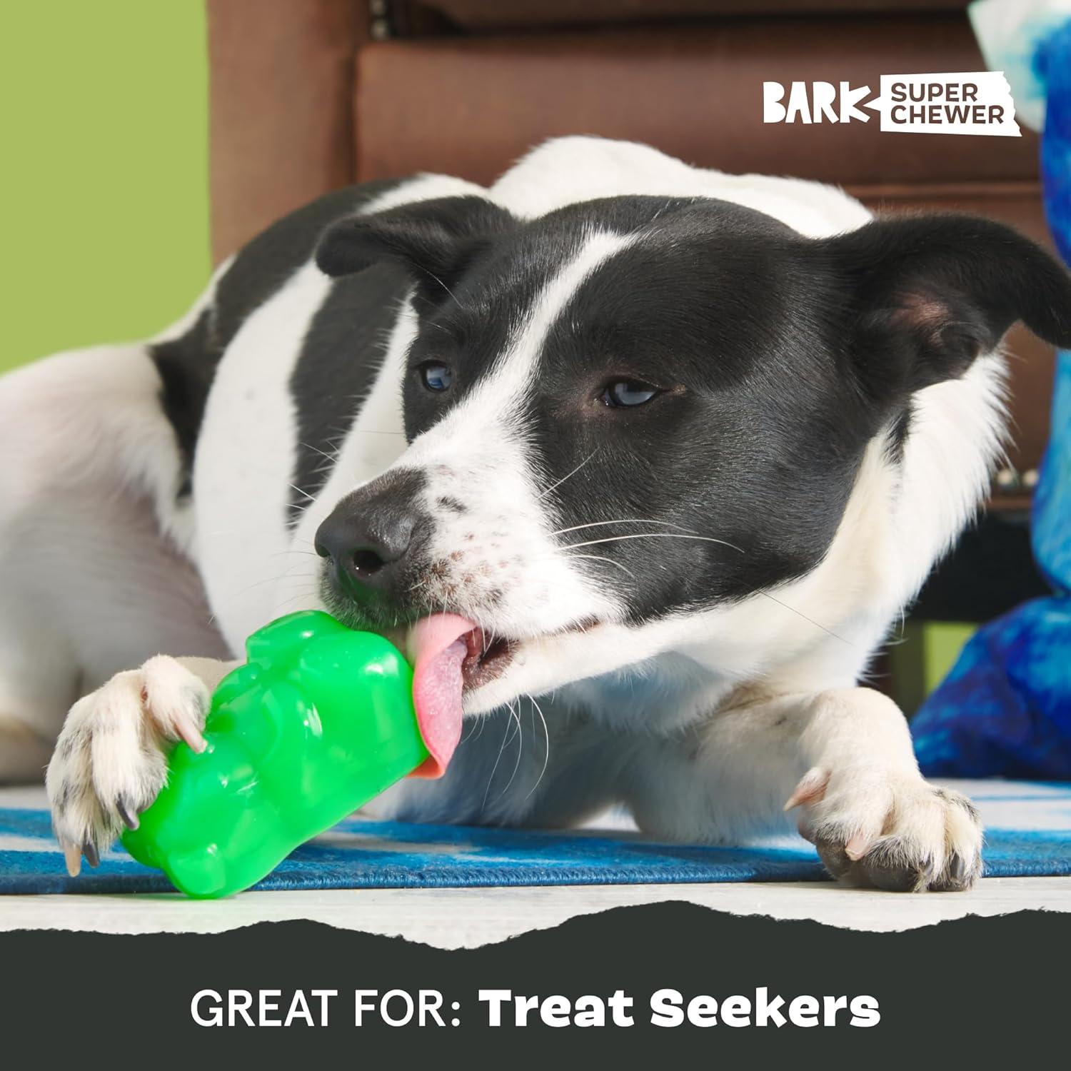 imageBarkbox Super Chewer Tough Dog Chew Toys for Aggressive Chewers Treat Dispensing CometSmallMunchie Bear  Small