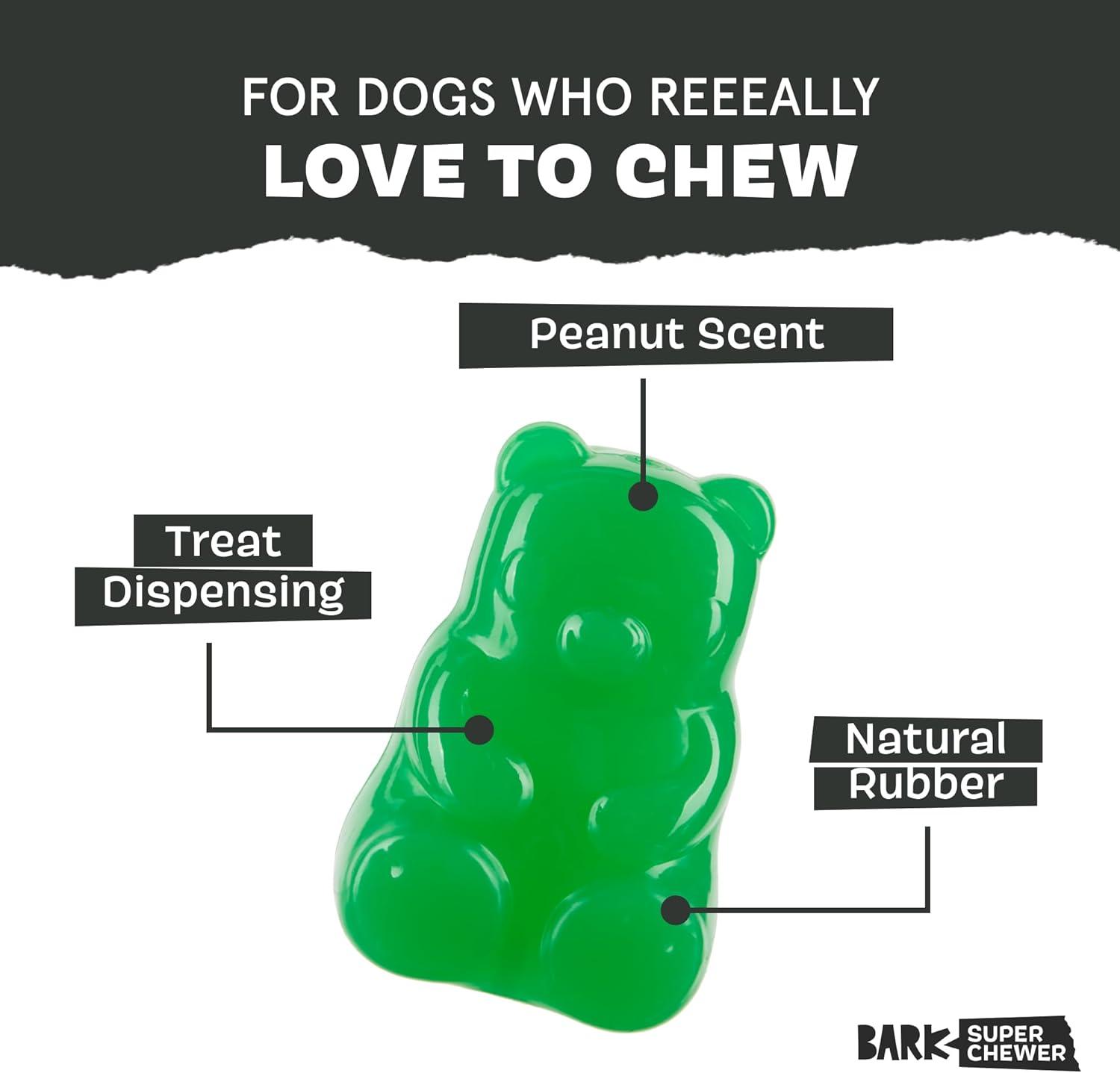 imageBarkbox Super Chewer Tough Dog Chew Toys for Aggressive Chewers Treat Dispensing CometSmallMunchie Bear  Small