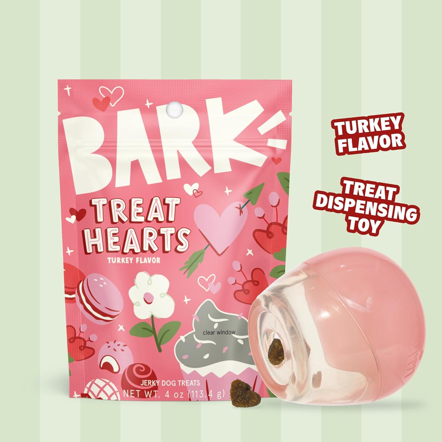 imageBarkbox Tipsy Treat Gift Pack  Valentines Day Plush TreatDispensing Dog Toy amp Chicken Jerky Heart Treats  Fun Gift Box for Medium to Large Dogs