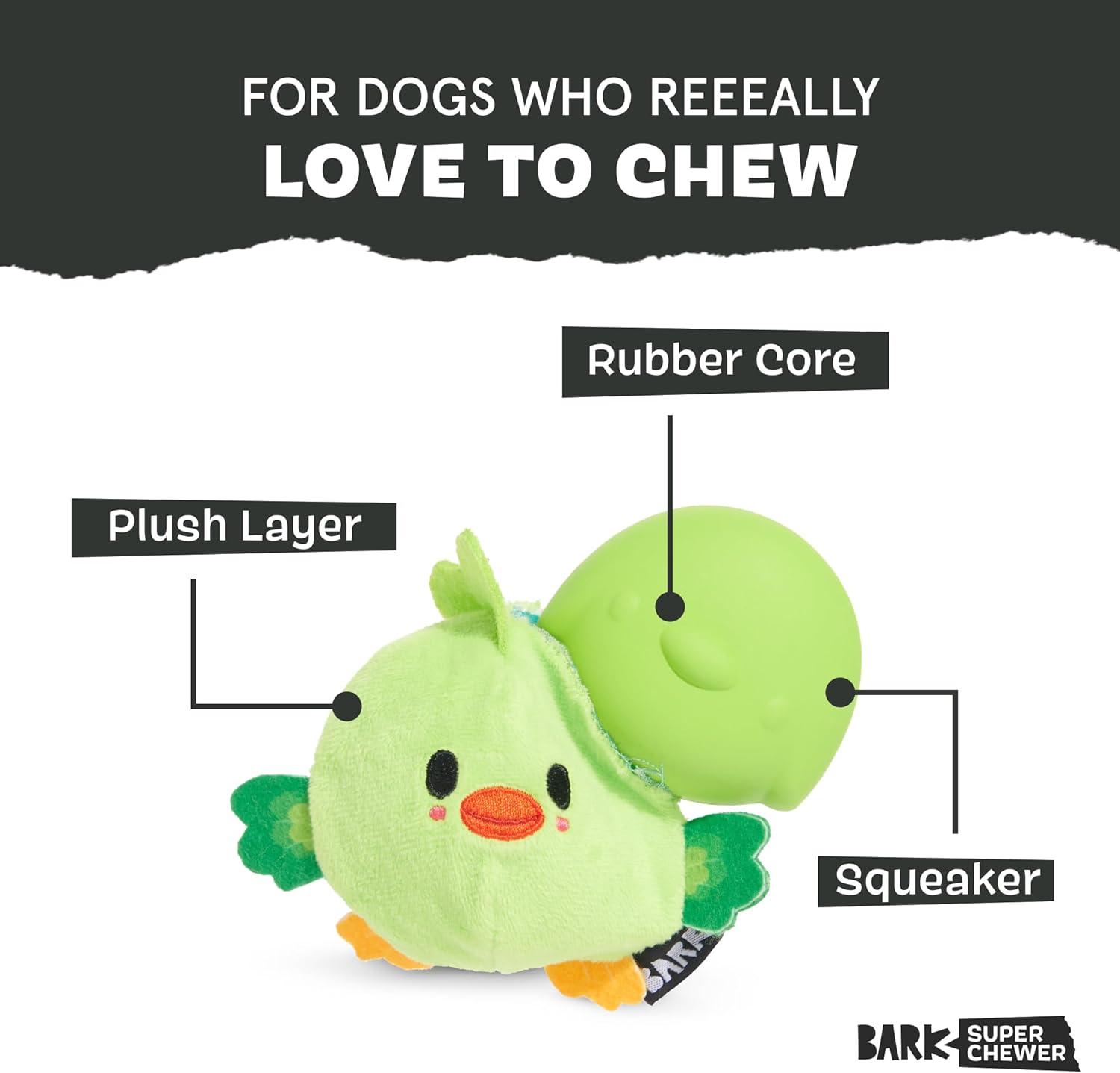 imageBarkbox Torbert The Troll Dog Toy for Small Dogs  Natural Rubber with Wacky Bounce  Perfect for Aggressive Chewers and LongLasting PlaytimePiper Parrot
