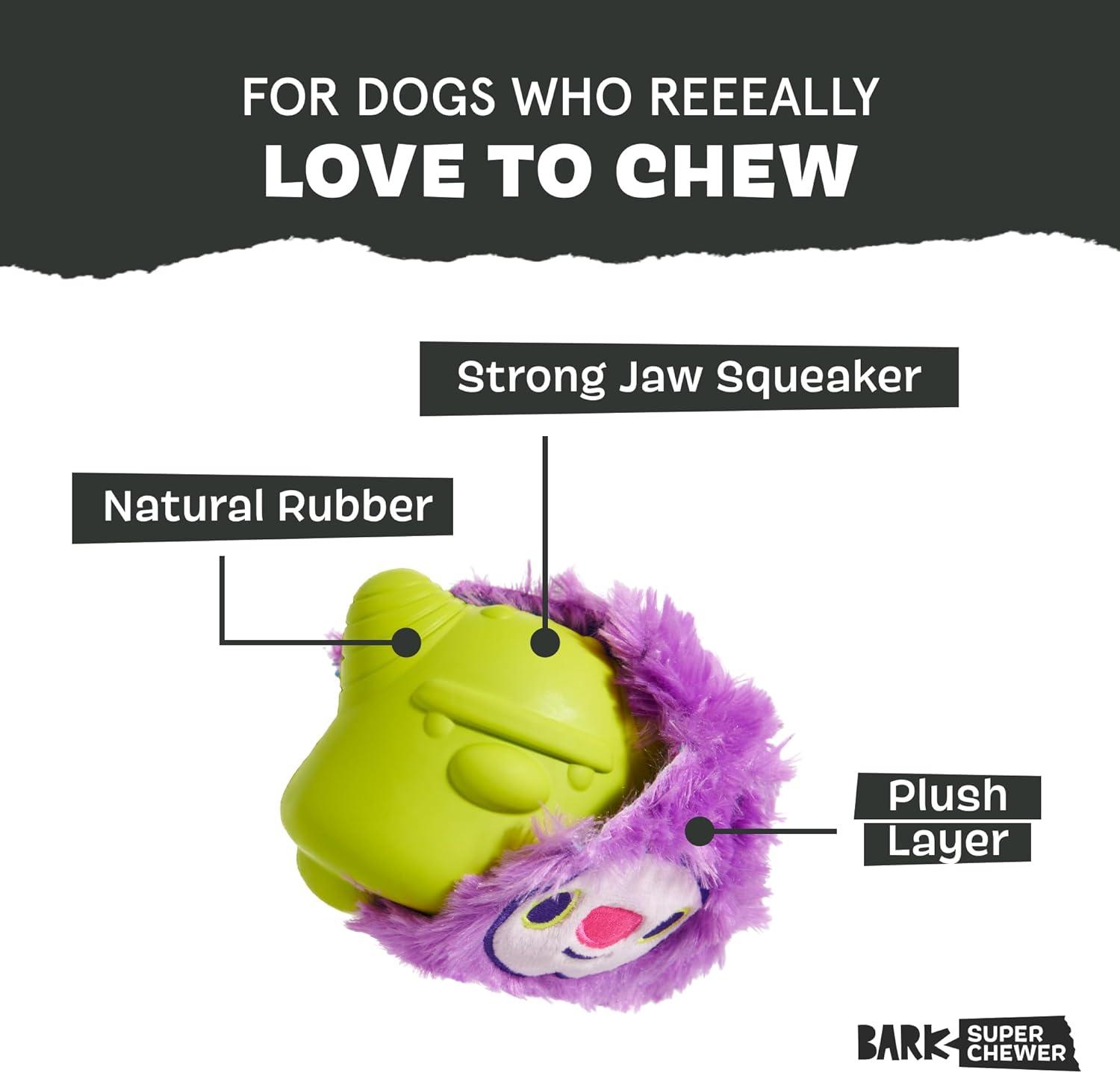 imageBarkbox Torbert The Troll Dog Toy for Small Dogs  Natural Rubber with Wacky Bounce  Perfect for Aggressive Chewers and LongLasting PlaytimeTorbert The TrollLarge