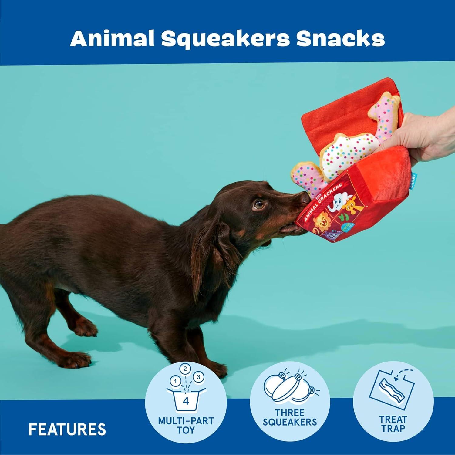 imageBarkbox Wild Berry Bunch Multi Part Toy for Dogs and Puppies  Small BreedsAnimal Crackers