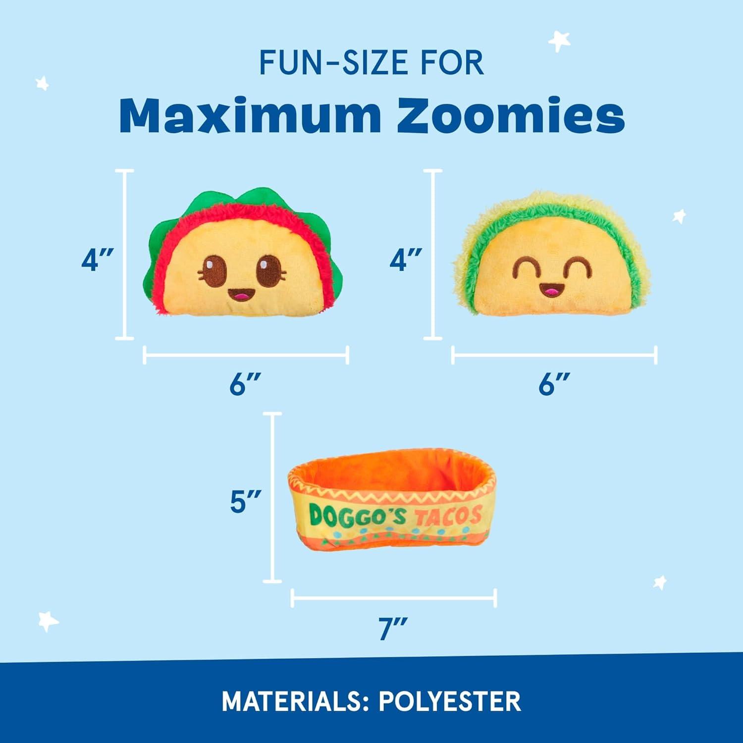 imageBarkbox Wild Berry Bunch Multi Part Toy for Dogs and Puppies  Small BreedsDoggos Tacos