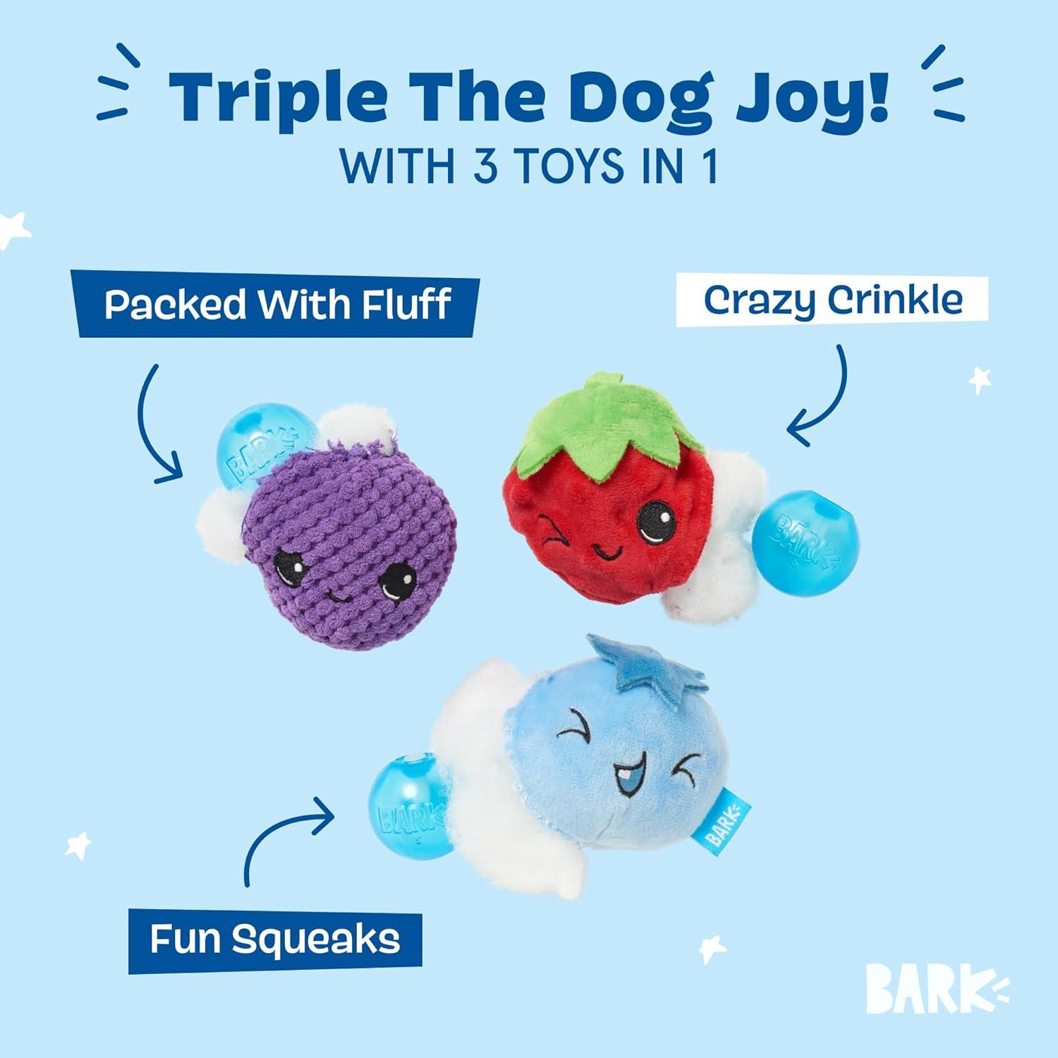 imageBarkbox Wild Berry Bunch Multi Part Toy for Dogs and Puppies Small BreedsWild Berry