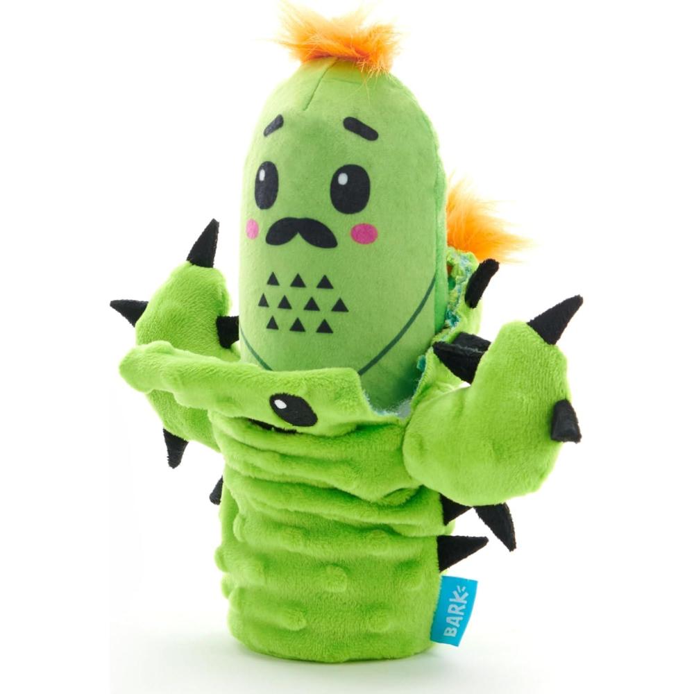 imageBarkbox 2 in 1 Interactive Plush Dog Toy  Rip and Reveal Toy for Dogs and Puppies  Stimulating Squeaky Pet Toys  Prickly Pete SmallPrickly Pete