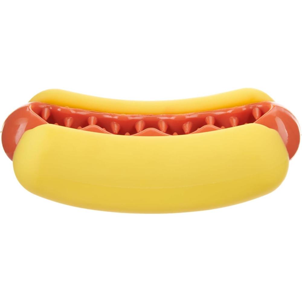 imageBarkbox Avocadoggo Dog Toy  Natural Rubber Wobble Shape Perfect for Peanut Butter amp Dishwasher Safe  Dog Toy for Aggressive ChewersTreat Meat Hot Dog
