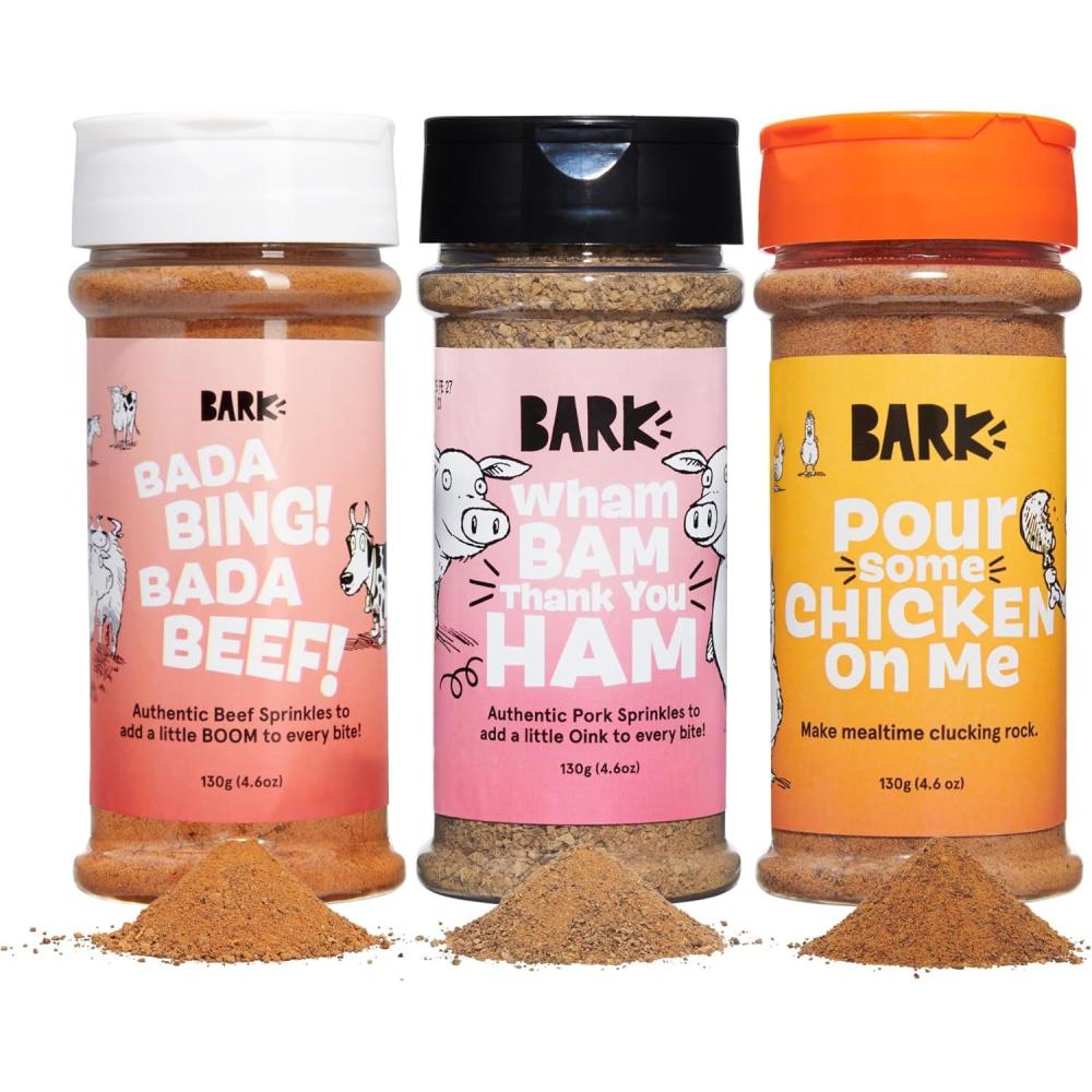 imageBarkbox Beef Dog Treat Topper High Protein Limited Ingredient Mixer Rosemary Extract for Large amp Small Breeds Elevate Dog Food Dining Shake amp Pour for Dog Bowls Pack of 3Variety Pack