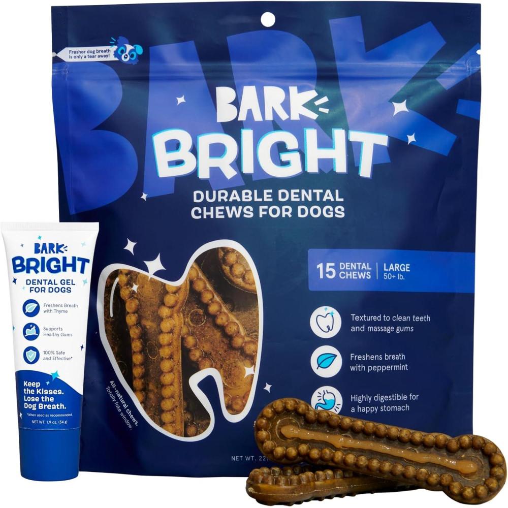 imageBarkbox Bright Durable Dog Dental Kit for Tough Chewers 15 Chew Sticks amp Toothpaste  Large BreedsLarge Breeds
