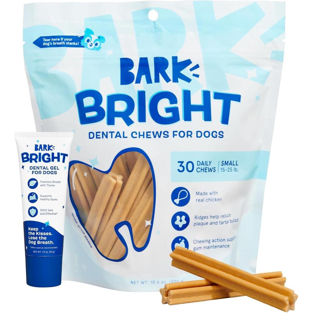 imageBarkbox Bright Original Dog Dental Kit 30 Teeth Cleaning Chew Sticks amp Toothpaste Large BreedsSmall Breeds