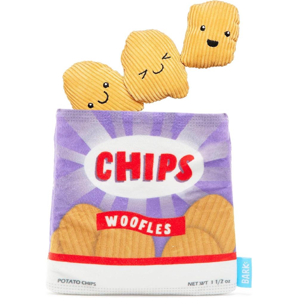 imageBarkbox Chewz Ballz Plush Dog Toy  MultiPart Fun for Small Dogs Perfect for Playtime amp FetchWoofles Chips