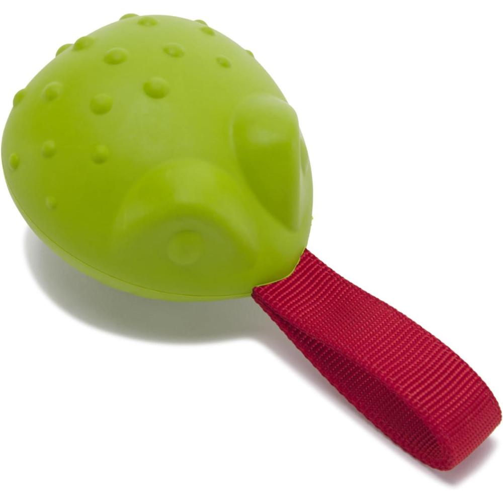 imageBarkbox Dog Toy 2 in 1 Interactive Plush Exterior with Squeaker amp Textured Material Tearable Dog Toy with Squeaky Spikey Ball Inside Ideal for Toy Destroyers  Monsieur Acorn LargeTug Tied ToadLarge