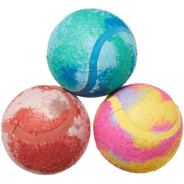 imageBarkbox Dog Toys  Squeaky Clean Bath Bombs Squeaker Ball Interactive Chew Toys  Durable amp Tough Tennis Balls Training Exercise amp Beating Boredom  Stimulating Plush SmallMedium Breed amp PuppiesSqueaky Clean