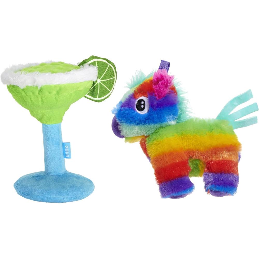 imageBarkbox Fiesta Party Bundle  Squeaky Dog Toys  Plush Chew Toys  Puppy and Pet Toys for Small Dogs  Full O Fluff Pinata amp Muy Squeaky MargaritaFiesta Bundle Small