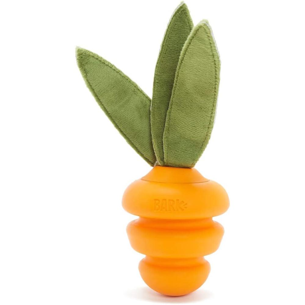 imageBarkbox Super Chewer Tough Dog Chew Toys for Aggressive Chewers Treat Dispensing CometSmallDeep Roots Carrot  Small
