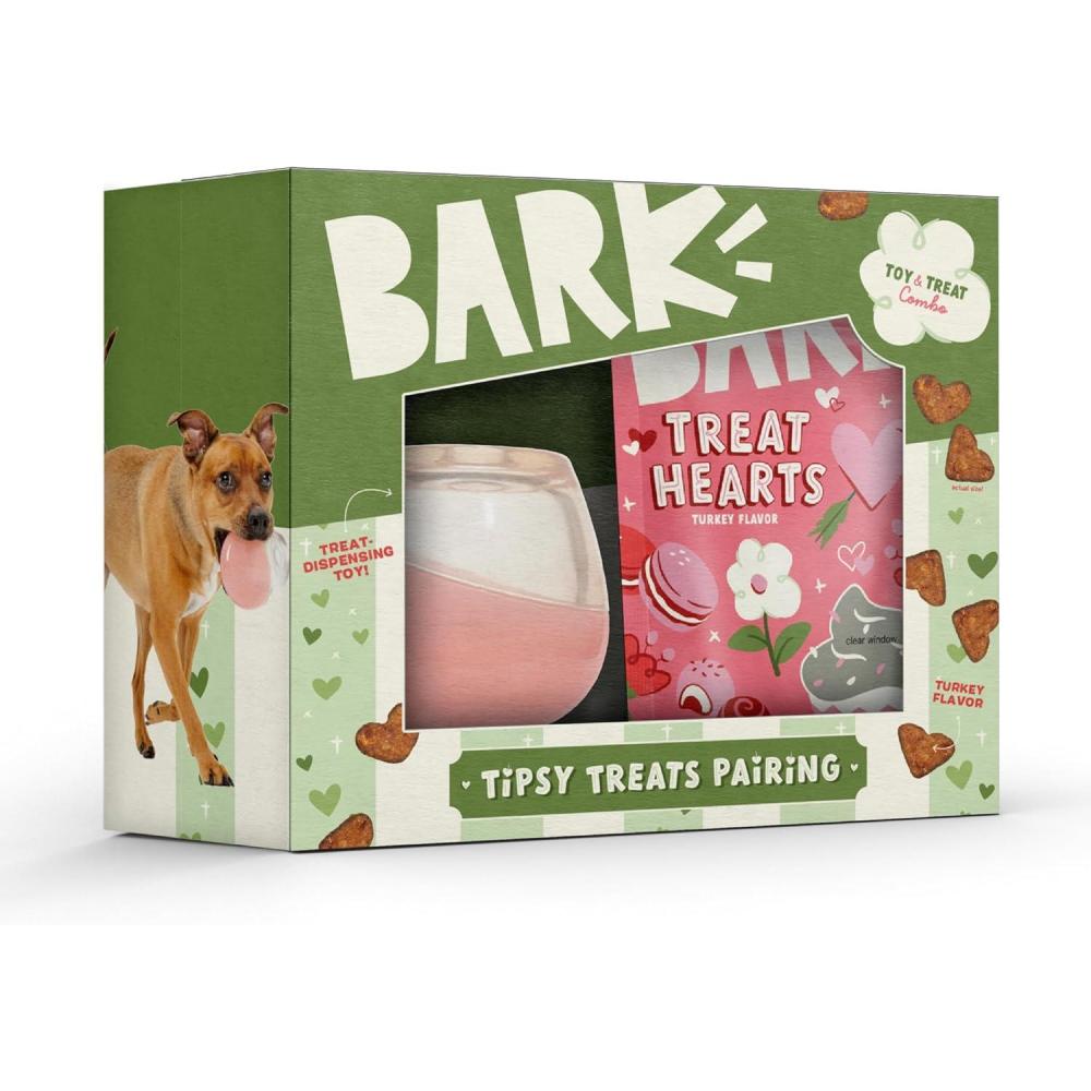 imageBarkbox Tipsy Treat Gift Pack  Valentines Day Plush TreatDispensing Dog Toy amp Chicken Jerky Heart Treats  Fun Gift Box for Medium to Large Dogs