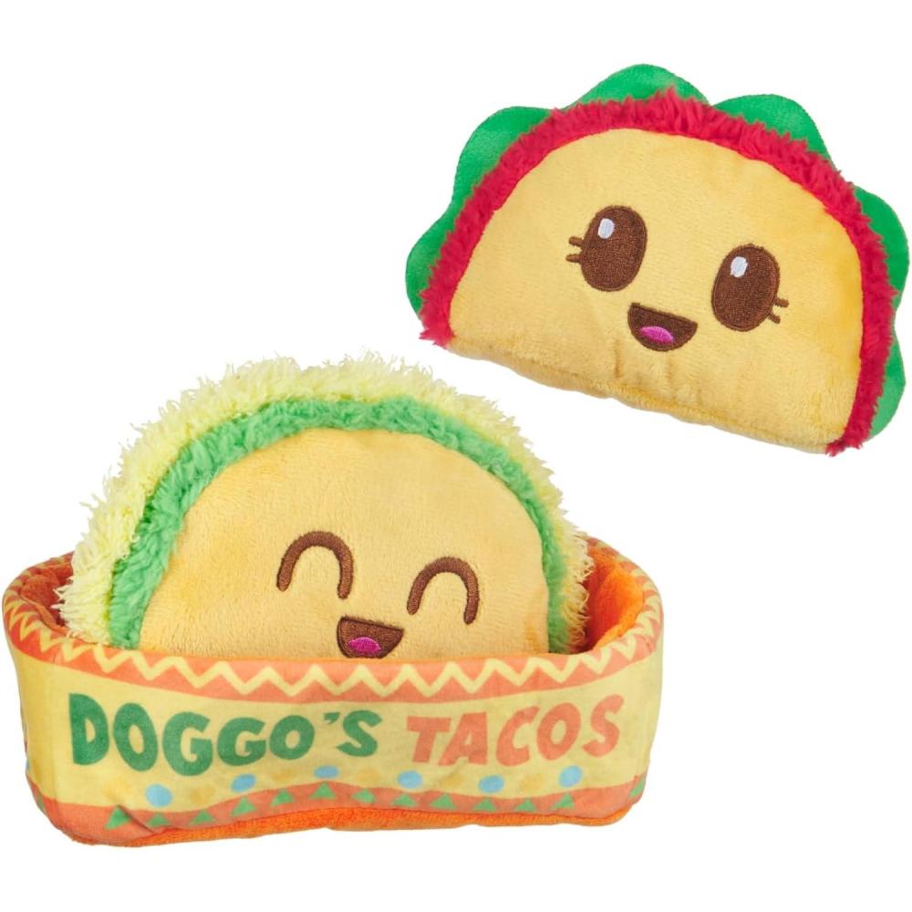 imageBarkbox Wild Berry Bunch Multi Part Toy for Dogs and Puppies  Small BreedsDoggos Tacos