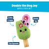 Barkbox 2 in 1 Interactive Plush Dog Toy – Rip and Reveal Toy for Dogs and Puppies – Stimulating Squeaky Pet Toys | Prickly Pete (Small)(Cactus Pop Tug)