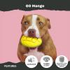 Barkbox Avocadoggo Dog Toy | Natural Rubber, Wobble Shape, Perfect for Peanut Butter & Dishwasher Safe | Dog Toy for Aggressive Chewers(Go Mango)