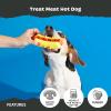 Barkbox Avocadoggo Dog Toy | Natural Rubber, Wobble Shape, Perfect for Peanut Butter & Dishwasher Safe | Dog Toy for Aggressive Chewers(Treat Meat Hot Dog)