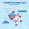 Barkbox Clown Fishing Around Plush Toy for Small Dogs – 2-Part Squeaky Toy with Treat-Hiding Fun – Perfect for Interactive Play and Mental Stimulation(Sheila Sugar Glidah-Small)