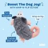 Barkbox Dog Toy 2 in 1 Interactive, Plush Exterior with Squeaker & Textured Material, Tearable Dog Toy with Squeaky Spikey Ball Inside, Ideal for Toy Destroyers – Monsieur Acorn, Large(Possum)