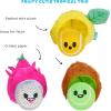 Barkbox Dog Toys – Fruity Cutie Tropical Trio Squeaker Ball Interactive Chew Toys – Durable & Tough Tennis Balls, Training, Exercise & Beating Boredom – Stimulating Plush, Small(Small)