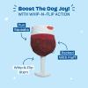 Barkbox Grrrrande Vino Dog Toy | Plush Squeaky Wine Toy with Fluff & Whip-N-Flip Stem | Dog Toys Dogs & Puppy Essentials(Grrrrande Vino)