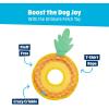 Barkbox Signore Pizza Face Dog Toy | Fluff-Free Crinkle Pizza Toy with T-Shirt Rope | Durable Dog Toys Dogs & Puppy Essentials(Pineapple Fling)