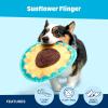 Barkbox Signore Pizza Face Dog Toy | Fluff-Free Crinkle Pizza Toy with T-Shirt Rope | Durable Dog Toys Dogs & Puppy Essentials(Sunflower Flinger)
