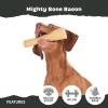 Barkbox Super Chewer Tough Dog Chew Toys for Aggressive Chewers, Dental Stimulating (T Bone – Large)(Mighty Bone Bacon – Small)