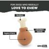 Barkbox Super Chewer Tough Dog Chew Toys for Aggressive Chewers, Dental Stimulating (T Bone – Large)(Turkey Day Drumstick – Large)