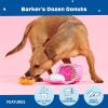 Barkbox Wild Berry Bunch Multi Part Toy for Dogs and Puppies – Small Breeds(Donuts)