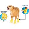 Barkbox Yellow Crocs Dog Shoes – Set of 4 Glow-in-The-Dark Dog Booties with EVA Foam, Adjustable Strap & Non-Slip Sole – Comfortable Paw Protection for Large Breeds (51-80 lbs)(Yellow)
