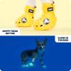 Barkbox Yellow Crocs Dog Shoes – Set of 4 Glow-in-The-Dark Dog Booties with EVA Foam, Adjustable Strap & Non-Slip Sole – Comfortable Paw Protection for Large Breeds (51-80 lbs)(Yellow)