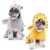 Barkbox Dog Bathrobe Fast Drying with Hook and Loop Closure & Wrap Tie Snuggle, Cute Dogs Clothes, Easy to Clean, Machine Washable, Dog Coats and Tumble Dry Low – Lion, Large(Lion/Rhino)