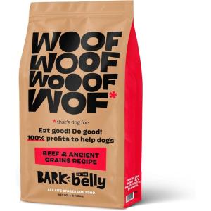 Bark in The Belly Beef & Ancient Grains Recipe Premium Dog Food – 4 lb Bag (1.8 kg)(Beef)