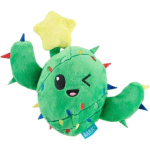 Barkbox 2 in 1 Interactive Plush Dog Toy – Rip and Reveal Toy for Dogs and Puppies – Stimulating Squeaky Pet Toys | Prickly Pete (Small)(Christmas Consuela)