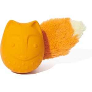 Barkbox Dog Toy 2 in 1 Interactive, Plush Exterior with Squeaker & Textured Material, Tearable Dog Toy with Squeaky Spikey Ball Inside, Ideal for Toy Destroyers – Monsieur Acorn, Large(Franz the Fox-Medium)