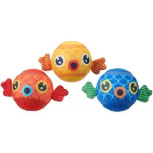 Barkbox Dog Toys – Squeaky Clean Bath Bombs Squeaker Ball Interactive Chew Toys – Durable & Tough Tennis Balls, Training, Exercise & Beating Boredom – Stimulating Plush, Small/Medium Breed & Puppies(Puppy Guppies)