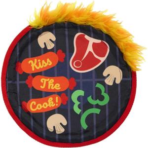 Barkbox Signore Pizza Face Dog Toy | Fluff-Free Crinkle Pizza Toy with T-Shirt Rope | Durable Dog Toys Dogs & Puppy Essentials(Bark-B-Q)