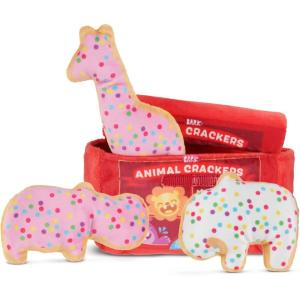 Barkbox Wild Berry Bunch Multi Part Toy for Dogs and Puppies – Small Breeds(Animal Crackers)