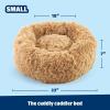 Barkbox Dog Bed, 2-in-1 Memory Foam Donut Cuddler Dog and Cat Bed, Calming Orthopedic Joint Relief Fur Crate Lounger for Pets, Machine Washable + Removable Cover, Waterproof Lining, Includes Toy(Sand)